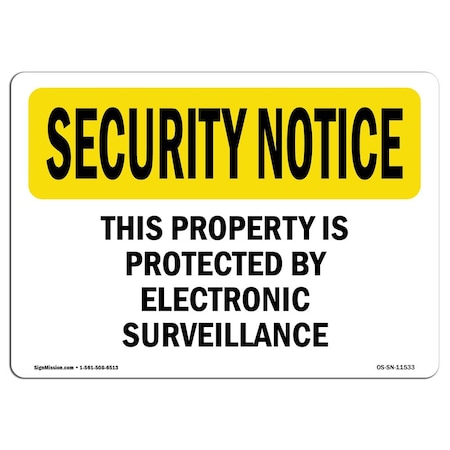 OSHA SECURITY NOTICE, 10 Height, 14 Width, Decal